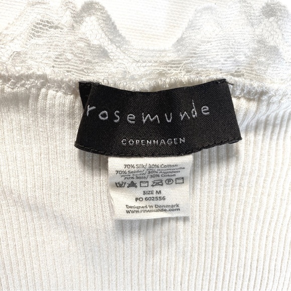 Rosemunde silk cotton lace ribbed tank top - Picture 4 of 10